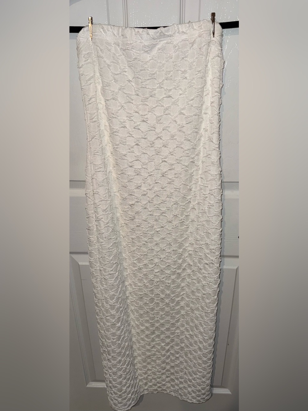 SHEIN White Textured Maxi Skirt